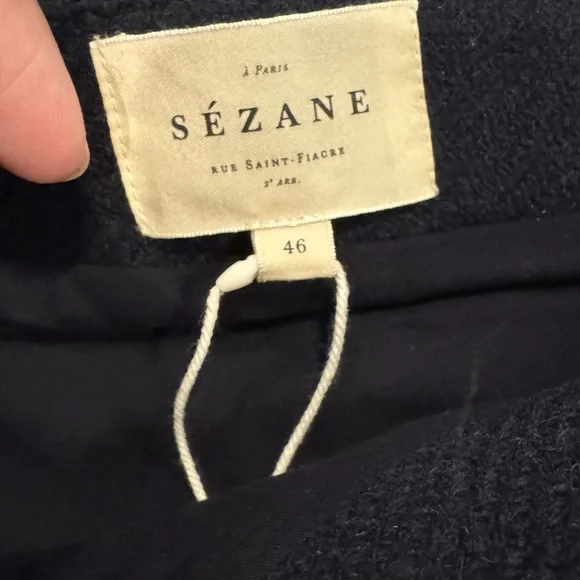 Sezane Peter Skirt in Navy Blue NWT Size 14 - Picture 8 of 16